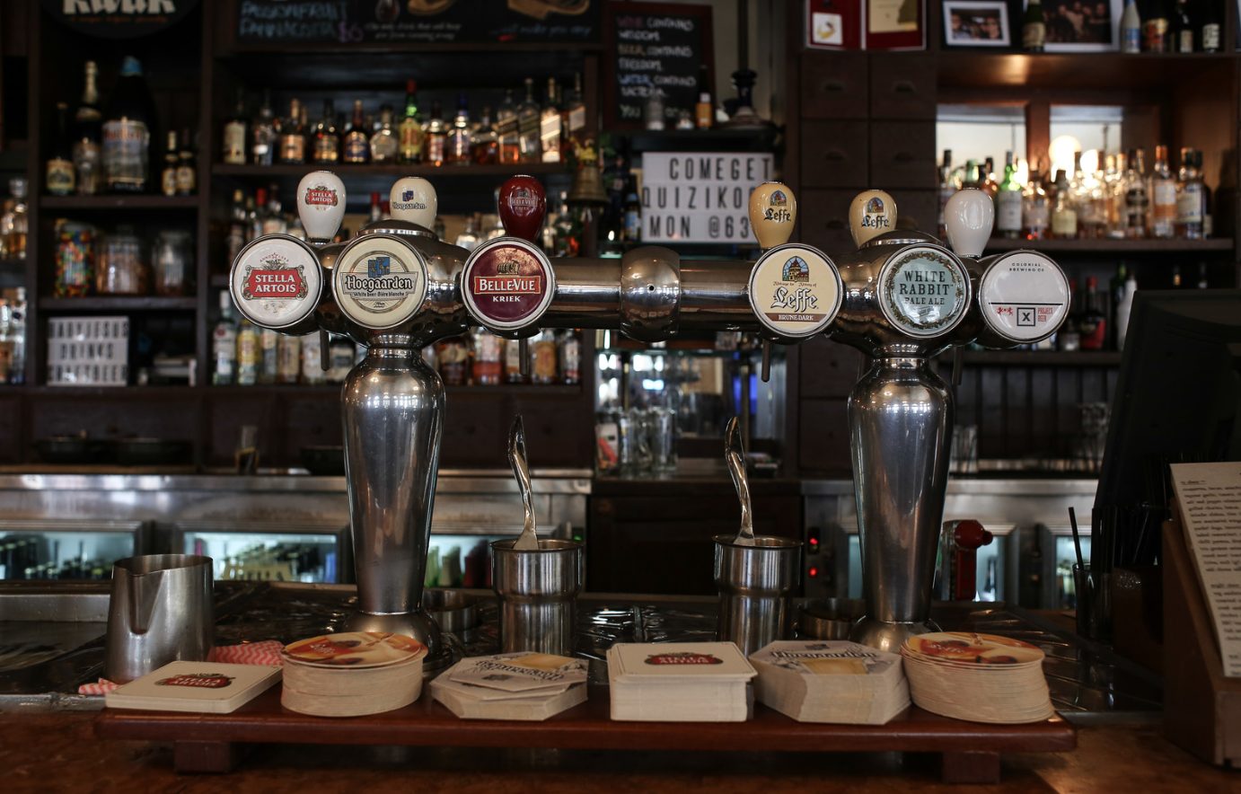 Beer taps at a member pub